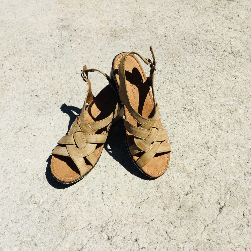 Naturalizer Natural Soul Brown Wedge Sandal